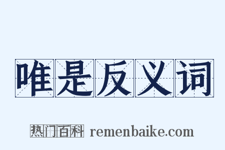 唯是反义词是什么意思的图片